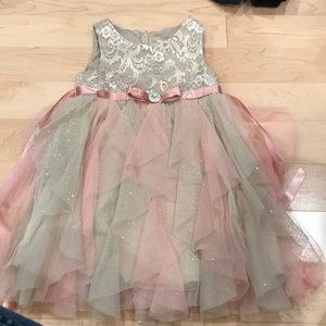 Girl’s mesh cascade dress (3)